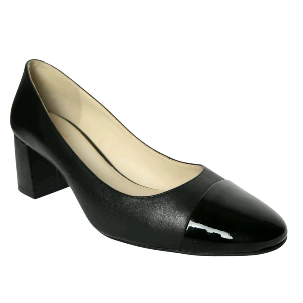 Cole Haan Slide-on Pumps 7.5B Black Block Heel Shoes